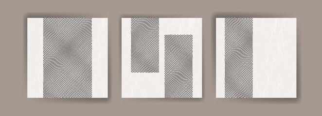 Abstract wall art vector collection. Line art design and organic black and white for posters, prints, covers, wallpapers, natural and minimalist wall art.