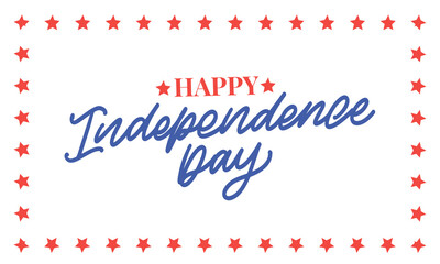 4th of july independence day lettering background