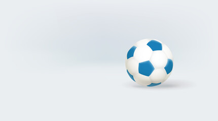 Banner with classic football ball and copy space. Ready for a text