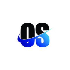 Letter OS simple logo design vector