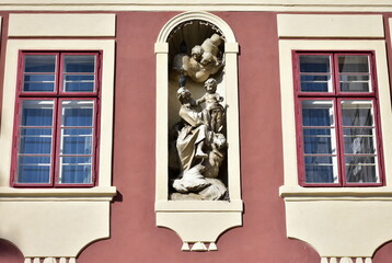 historic buildings of town Namest nad Oslavou in Czech republic