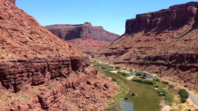 Aerial drone view over central Utah