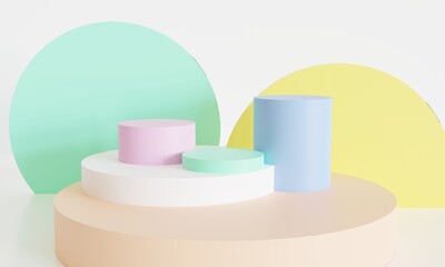 Podium minimalist mockup of the scene stand platform