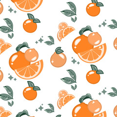 Orange seamless pattern background vector design