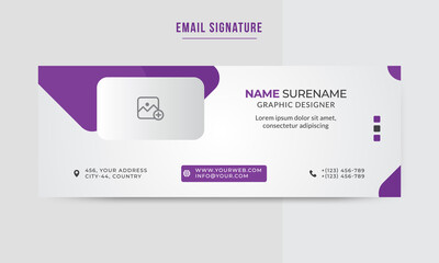 Business Email Signatures Template layout or email footer with an author photo place