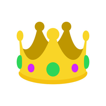 Gold crown emoji vector