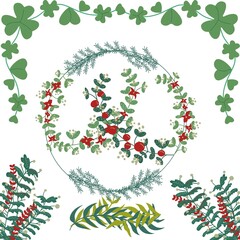 Colorful flowers plant abstract design pattern artwork