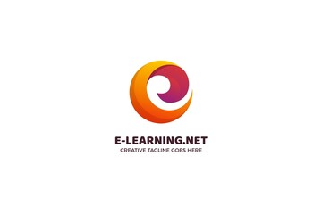 E-Course Digital Learning Logo Template