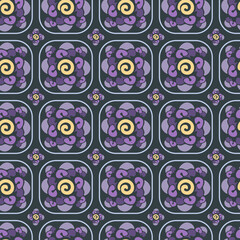 Abstract seamless pattern with tiles