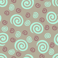 Fototapeta na wymiar Curly seamless pattern in nude colours