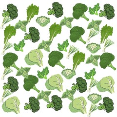 Green vegetables abstract design pattern