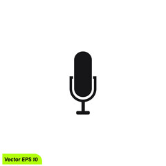 microphone icon podcast symbol simple design element