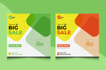 Social Media Fashion Sales Ads Banner Design