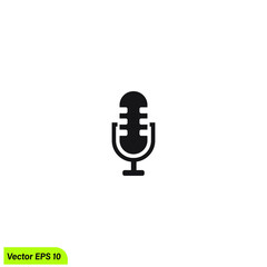 microphone icon podcast symbol simple design element