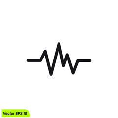 wave icon podcast symbol simple design element