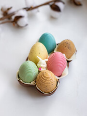 easter eggs in a basket