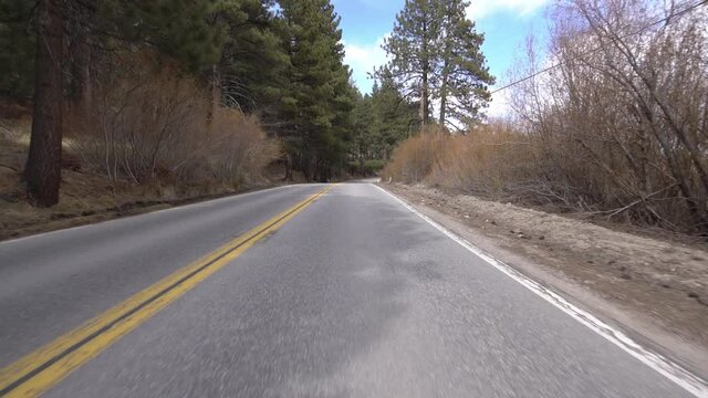 Big Bear Lake North Shore Dr Driving Plate 03 Westbound Launch Ramp San Bernardino Mountains California USA