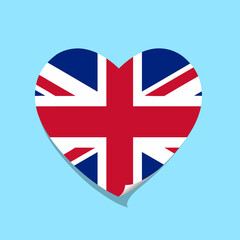 I love Union Jack heart