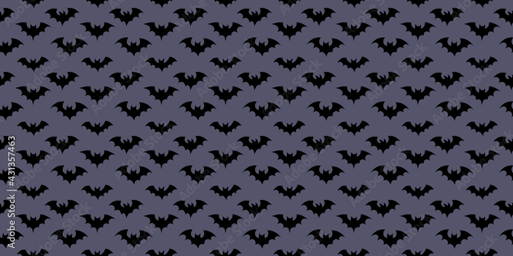 Poster halloween bats seamless repeat pattern vector background