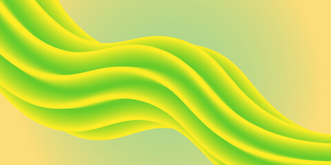 Soft green wavy surface. Minimalistic design. Vector 3d illustration. Abstract background. Multi-colored gradient substance. Modern cover template