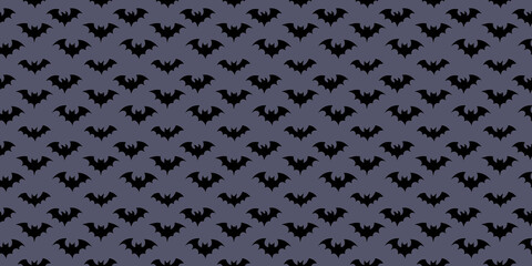 Halloween bats seamless repeat pattern vector background