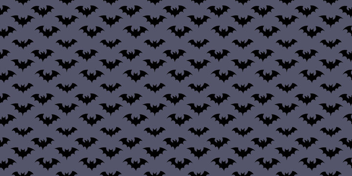 Halloween bats seamless repeat pattern vector background