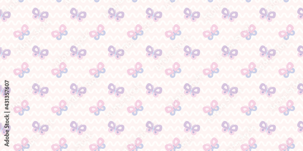 Poster cute cartoon seamless repeat pattern vector background