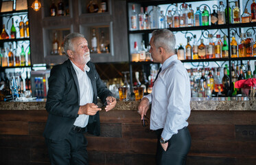 person in a bar, people meeting after working