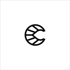 letter C logo design vector