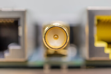 Router connector for connecting a Wi-Fi antenna close-up