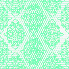 Embroidery. Mosaic with geometric shapes. Seamless pattern. Design with manual hatching. Textile. Ethnic boho ornament. Vector illustration for web design or print.