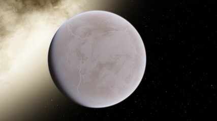 Planet and stars, beauty of deep space