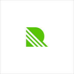 letter R logo design vector