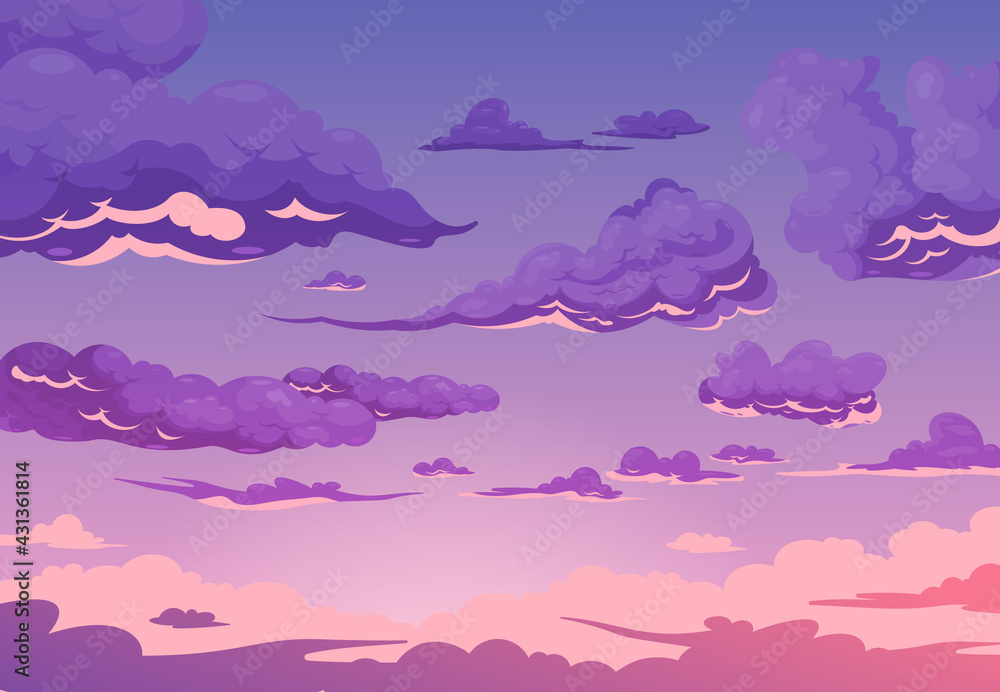 Wall mural Evening Cloudy Sky Background