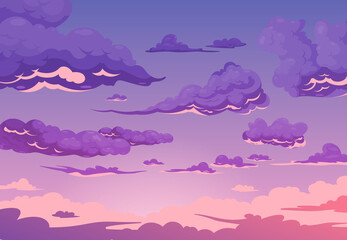 Evening Cloudy Sky Background