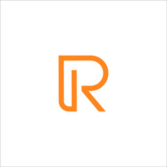 letter R logo design vector