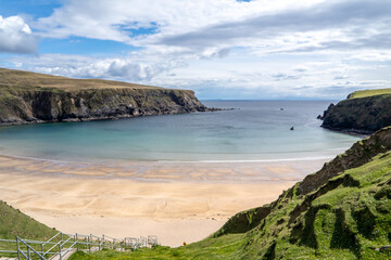 The stairs down to the Silver Strand in County Donegal - Ireland