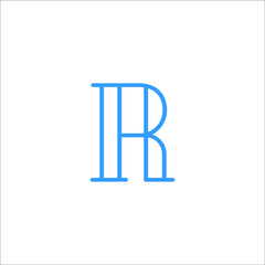 letter R logo design vector