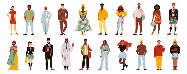 Different Nations People Set