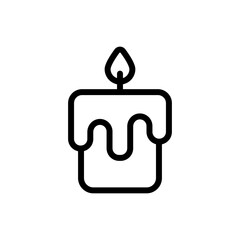 Candle Vector Icon. Beauty and SPA Symbol EPS 10 File