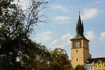 Fototapeta na wymiar Old Town Water Tower in Prague, Czechia