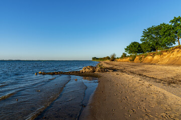 The beach and cliffs in Zierow, Mecklenburg-Western Pomerania, Germany