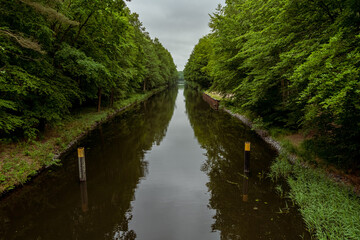 Fototapeta na wymiar View at the River Elde near Kuppentin, Mecklenburg-Western Pomerania, Germany