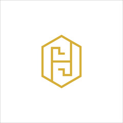 letter H logo design vector