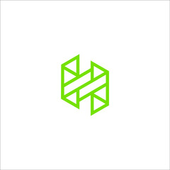 letter H logo design vector