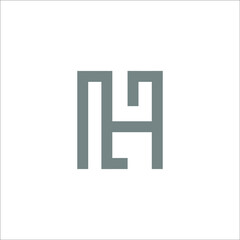 letter H logo design vector