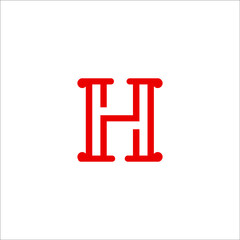 letter H logo design vector