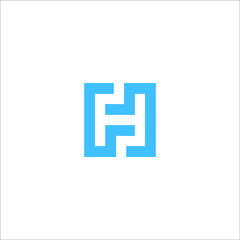 letter H logo design vector
