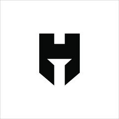 letter H logo design vector