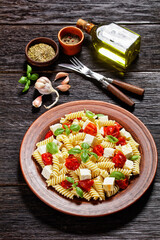 baked feta cheese pasta on a plate